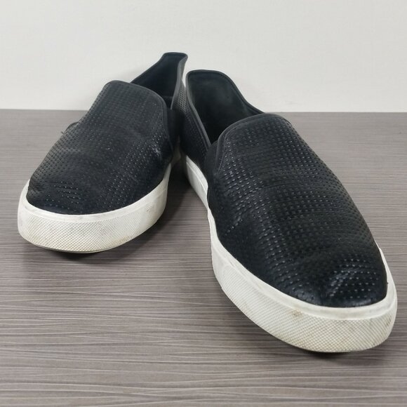 Vince Blair 5 Slip-On Sneaker, Black Leather, Womens Size 8.5 M / 38.5 - Picture 4 of 12